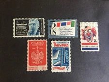 Scott #1270, #1309-1310, #1312, #1313, Mint, Hinged, OG