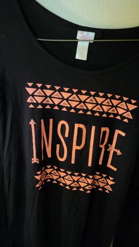 Justice Long Sleeve T Shirt Size 14 Inspire Salmon 30 L 23 Across Front Chest Pi - Picture 7 of 23