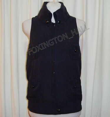 BEAUTIFUL SASS&BIDE BLACK SILK UTILITY STYLE SLEEVELESS TOP AUS 10 US 6
