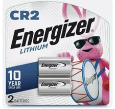 ENERGIZER CR2 3V LITHIUM PHOTO BATTERY 2-PACK - FACTORY SEALED - Exp 2033