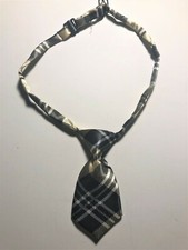 Beige Tan Plaid Dog Cat Necktie Adjustable Pet Tie New