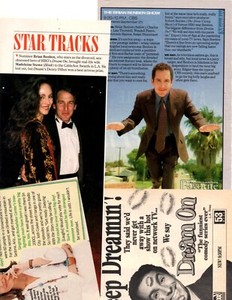 tv show DREAM ON: 40 separate clippings pages lot. Brian Benben, Wendie Malick