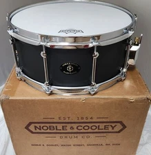 USED Noble & Cooley Alloy Classic 6x14" Snare Black Powder Coat AuthorizedDealer