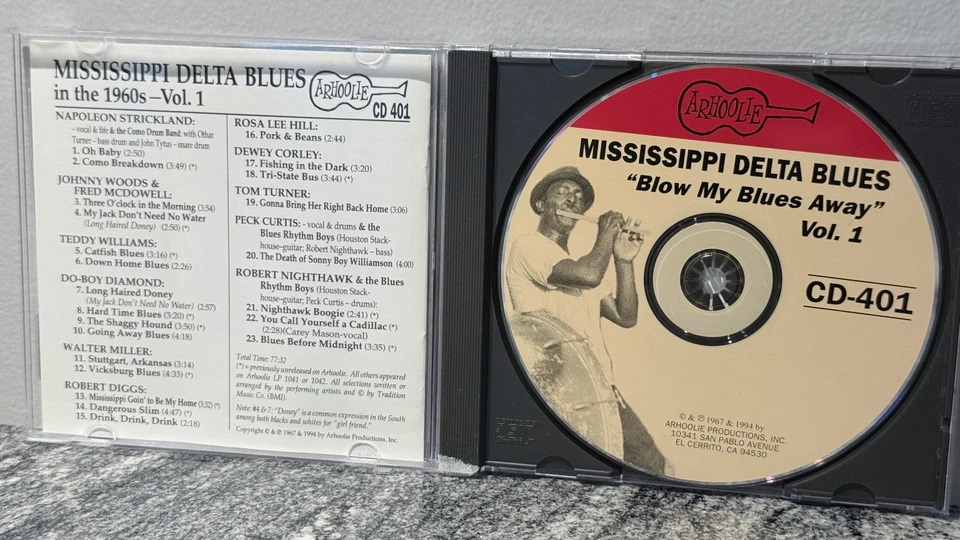 Mississippi Delta Blues Vol. 1 CD 1994 Classic Blues Arhoolie - Imagem 2 de 3