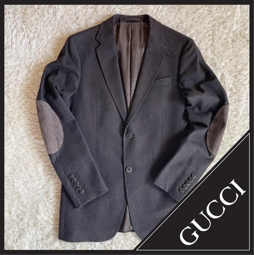 GUCCI Giacca Uomo Marrone Patch Gomito