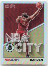 2019-20 Hoops Premium Stock #9 James Harden NBA City Holo