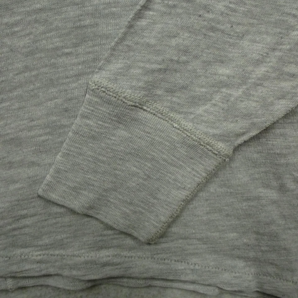 rag & bone Henley Shirt Mens Medium Gray Long Sleeve Slub Knit 3 Button Pullover - Image 2 of 4