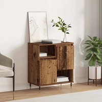 Sideboard Altholz 60X35X70 Cm Massivholz Kommode Schrank Wohnzimmer