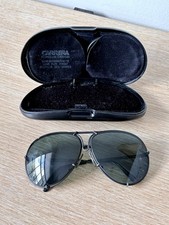 Porsche Carrera Vintage Sunglasses 5621 Black Frame Case Included Used