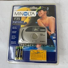 [Tested,Near Mint] Minolta F35 Big Finder Gold Point & Shoot 35mm Film Camera