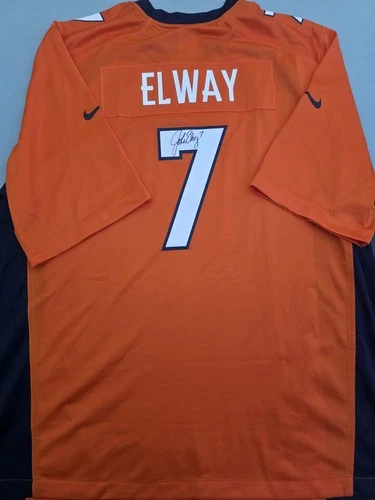 John Elway Signed Jersey Nike On Field NFL XXL Denver Broncos