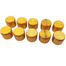 10x Aluminum Hi-Fi CD Volume Tone Control Potentiometer Knob 6mm Golden