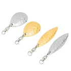5pcs Silver  Gold Trout Spinners Salmon Flies Course River Fishing Lures Tackle