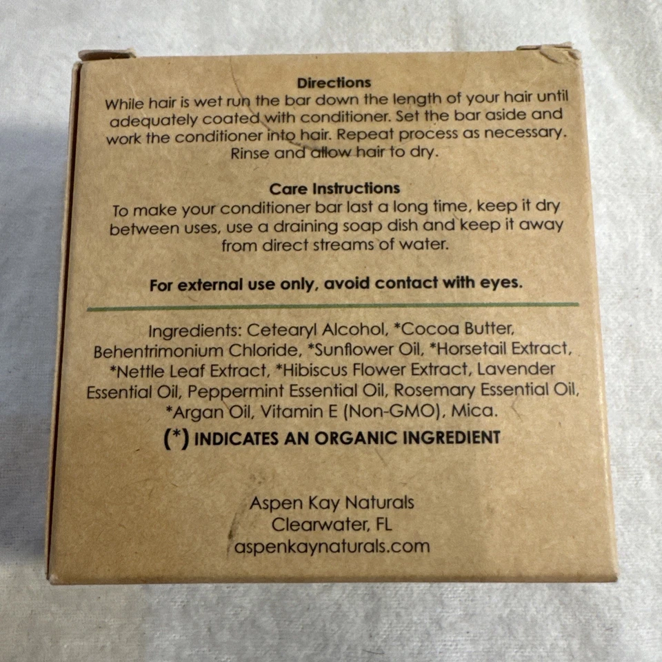 Acondicionador de cabello sólido barra romero y menta sulfato sin parabenos 2,3 Ou Foto 2 de 3