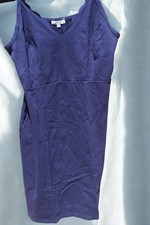 Nine Britton Womens Navy Fitted Strap Dress w/ Scalloped V-Neck Size 2X