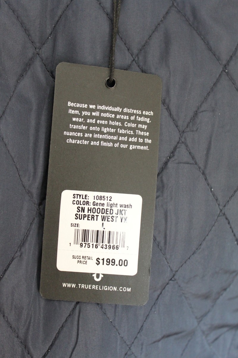 ボンバー True Religion Men's Hooded Super T Western Jacket/ Size L/ NWT | eBay
