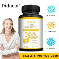 Mood Probiotic Supplement Digestive Mood Probiotics for Women Men 120 Capsules