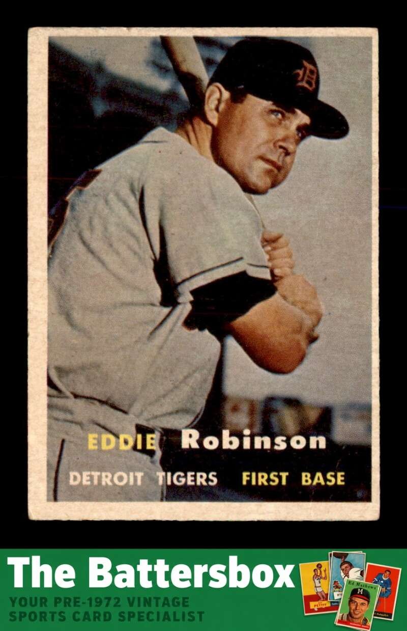 Eddie Robinson #238 Baseball Cards 1957 Topps trading card — raw and PSA graded price guide