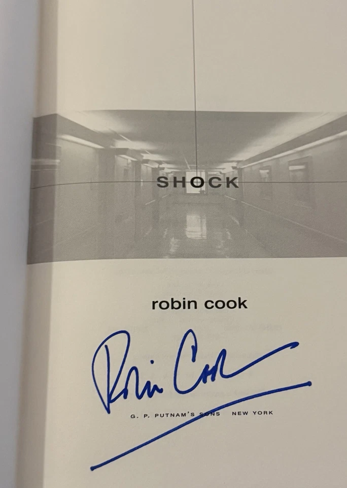 Robin Cook Lot of 3 Books- 1st Editions-signed Coma- Harmful Intent-Shock - Image 2 of 4