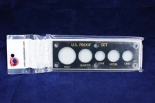 Black 5 Coin Slot Capital Plastics Holder 2x6 US Proof Set Holder