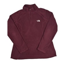 The North Face Polartec 1/4 Zip Fleece Size L Maroon