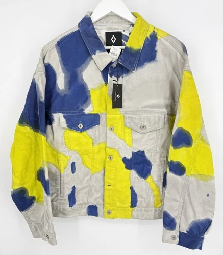 Marcelo Burlon County of Milan Paint Splatter Denim Jacket Men’s L NWT $935 - product listing photo