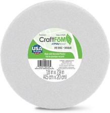 Craft Foam Disc 1.8" x 7.9" White for Floral Arrangements and Crafts