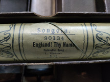 ENGLAND! THY NAME Songola 90134 L Barnes No 4 - Player Piano / Pianola Roll