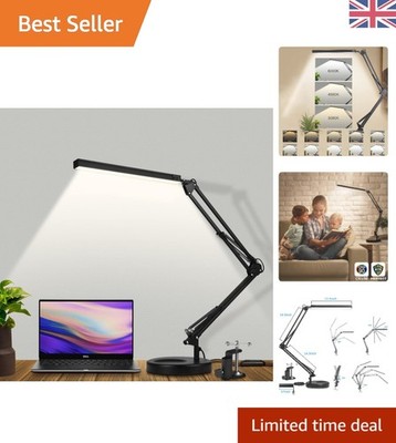 Schwenkarm LED Schreibtischlampe mit Touch Control - 3 Modi & 10 Helligkeitsstufen