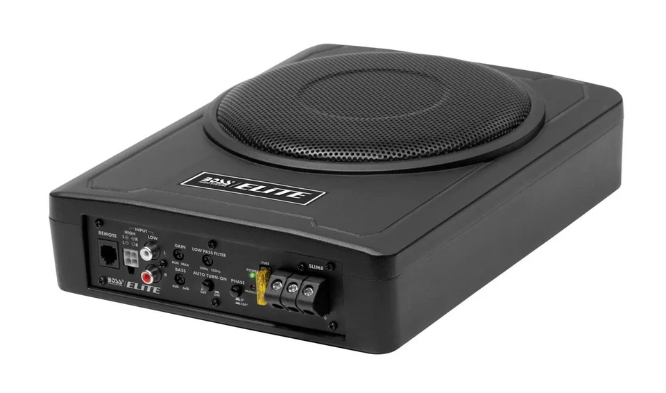 Subwoofer amplificado Boss Audio SLIM8 8" 800W alimentado debajo del asiento para automóvil Foto 4 de 4