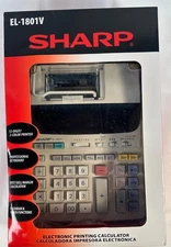 Sharp 2 Color Electronic Printing Calculator EL-1801V Damaged Box