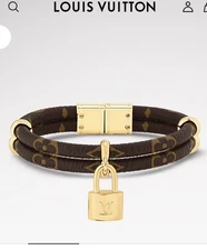 Louis Vuitton Keep It Twice Bracelet with Gold Hardware