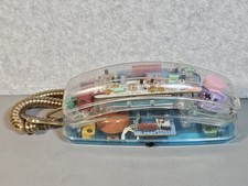 Vintage 1980’s/1990’s PhoneWorks Unisonic Transparent Clear Telephone Untested