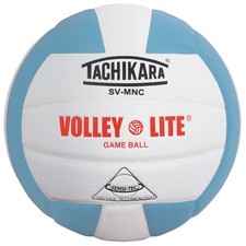 Tachikara Volley-Lite Training Volleyball, Powder One Size, Blue/White