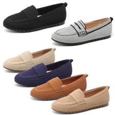 Women Knit Loafers Penny Loafer Slip On Breathable Office Shoes Casual Shoes