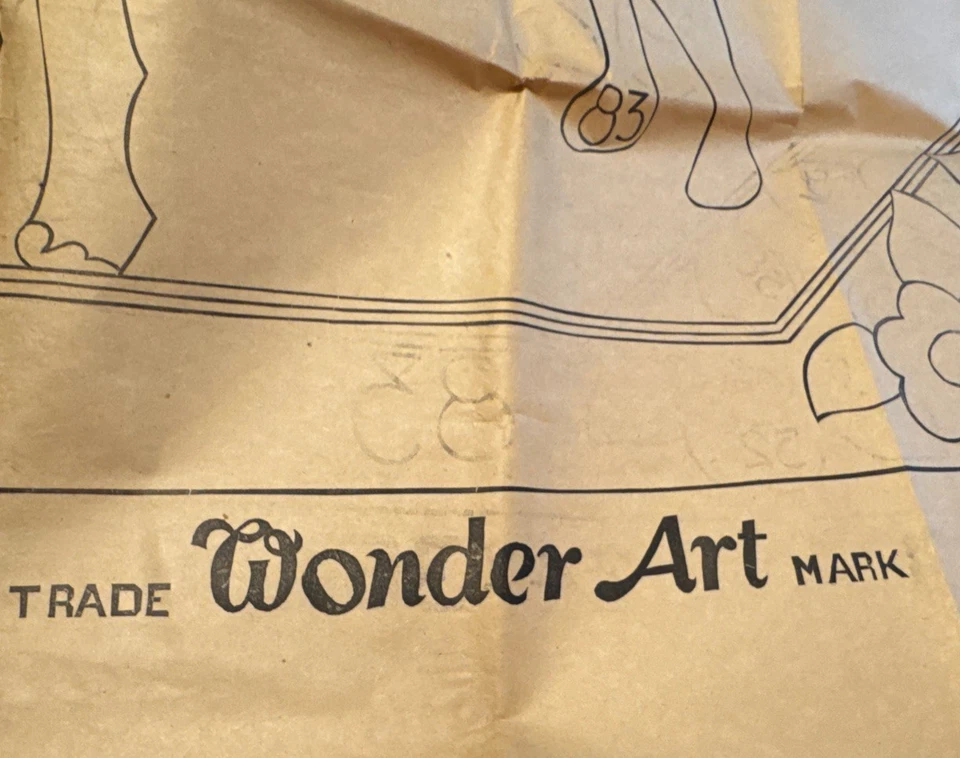 1940’s Wonder Art Hooked Rug Boston Terrier Paper Pattern Dog 24X36 #363 READ! - Image 3 of 4