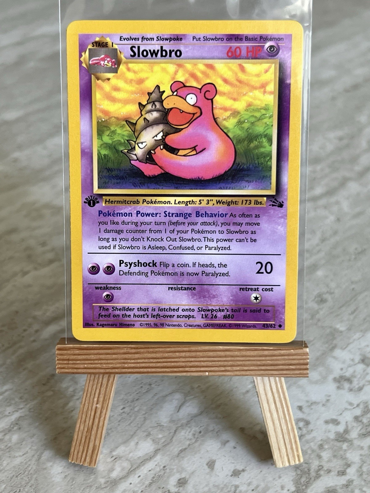 Pokémon TCG Slowbro 43/62 1st Edition Fossil Uncommon (English) - NM