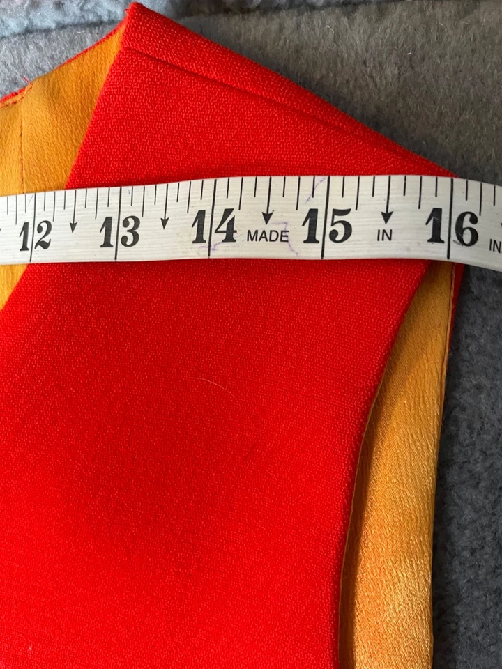 Vintage 1960s Red Wool Sheath Dress Small Sleeveless Mod Shift Lined VTG - Image 3 of 4