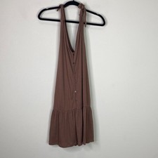 Ann Taylor LOFT 2021 Bow Strap Button Flounce Dress Women's Size Small