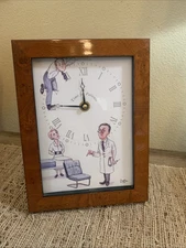 Vtg Bryn Parry Doctor Patient Mantle Desk Clock 8x6 Made In England