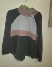 Maurices Womens Black Gray Pink Colorblock Mo...