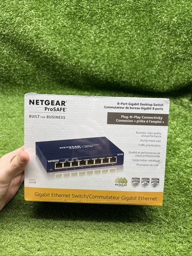 NETGEAR (GS108) 8 Port Standalone Gigabit Ethernet Switch Brand New Sealed.   S3 - Picture 2 of 6