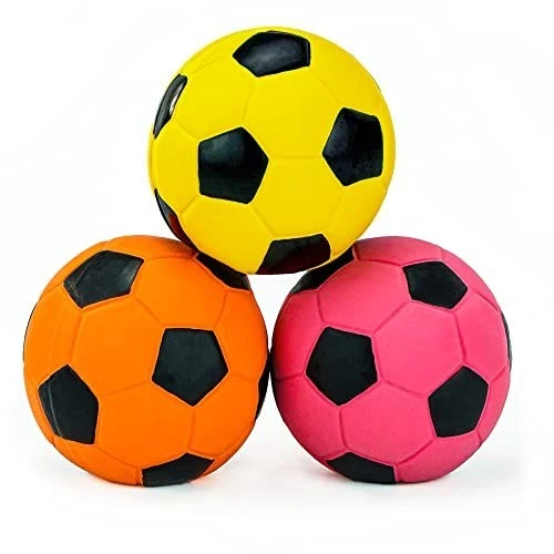Quietschender Latex-Fußball | 3 Stück | Medium-Hunde - Bild 4 von 4