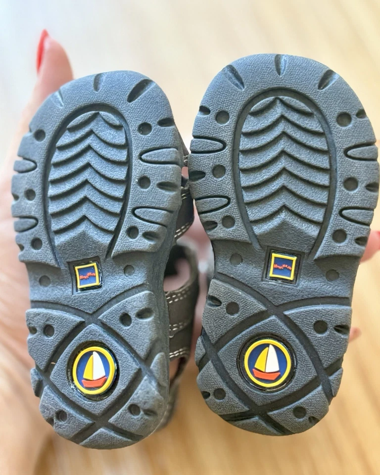 Munchkin Match’n Go Kids Infant Toddler Boys Shoes Size 5M Brown Sandals Slip-on - Image 3 of 3