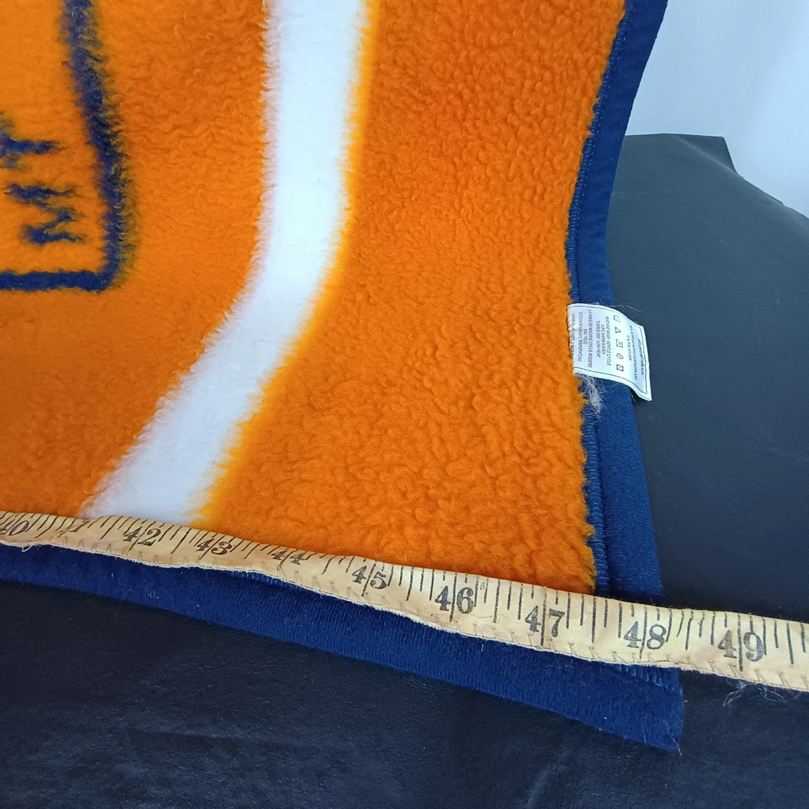 Vintage 1994 Houston Astros Biederlack Fleece Throw Blanket 48 X 55" Navy/Orange