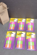 3M Post-it Tabs, Pink, Grn, Ornge, 1", 12 Tabs/Color, 36 tabs/pk, 216 Tabs total