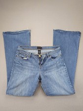 The Limited Women's Jeans Size 10 Medium Wash Bootcut Stretch Flare Denim Frayed