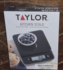 Taylor Glass Platform BLACK Kitchen Scale -Max Capacity 11lb x 0.1oz- 5280385