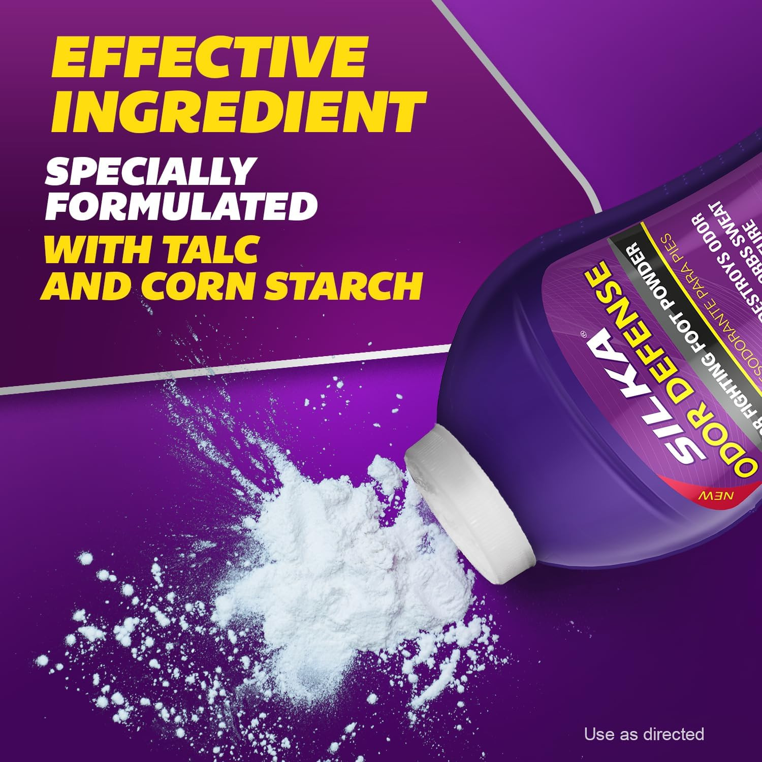 Odor Fighting Foot Powder & Shoe Deodorizer with Corn Starch Powder, Talc & Cool