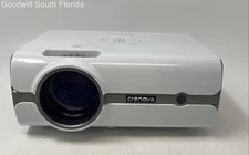 Crenova White Home Theater Multimedia Mini LED TV Projector Only Not Tested